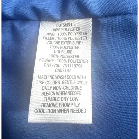 Merona Womens Blue Hooded Belted Rain Jacket Polyester Waterproof Coat Medium - Picture 8 of 15